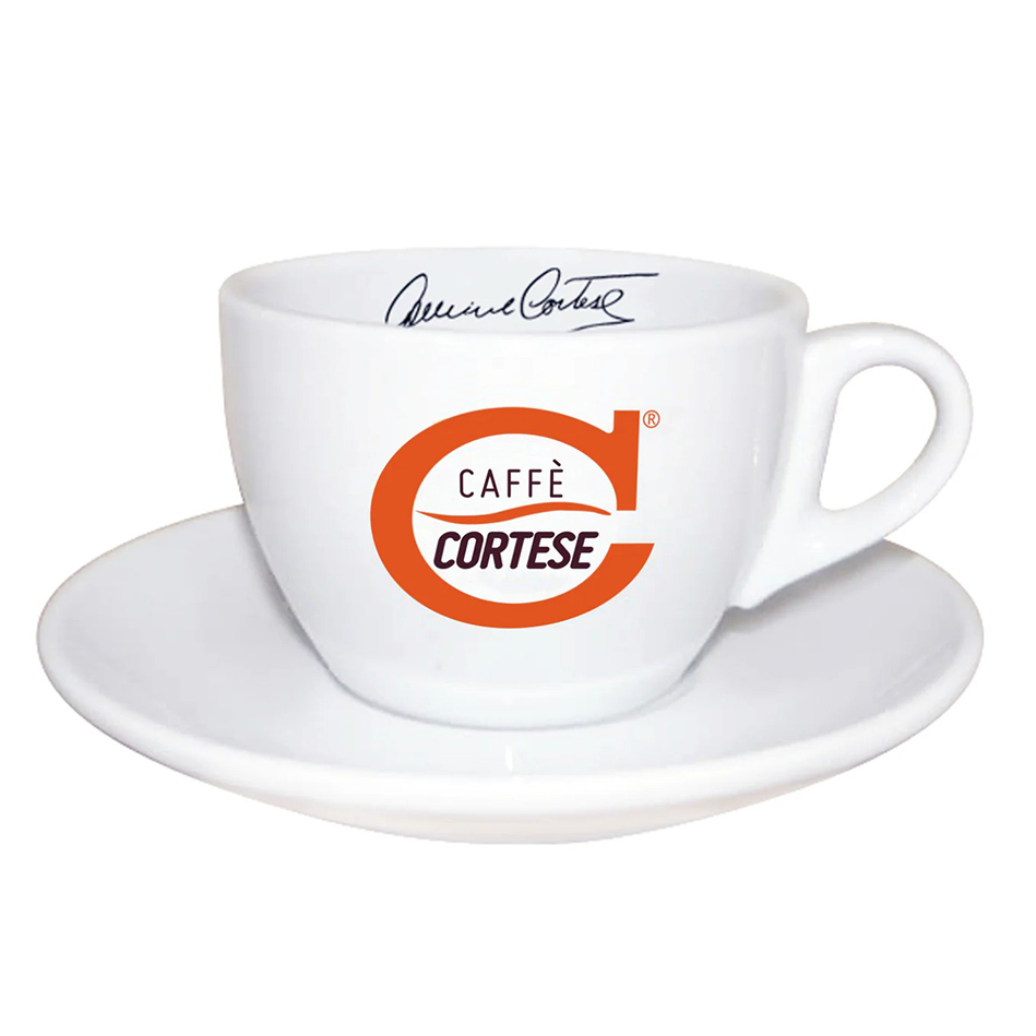 Cappuccino Tasse mit Untertasse von Caffè Cortese