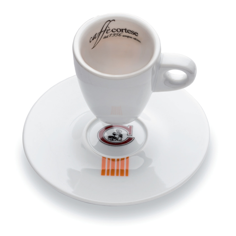Espresso Tasse mit Untertasse von Caffè Cortese